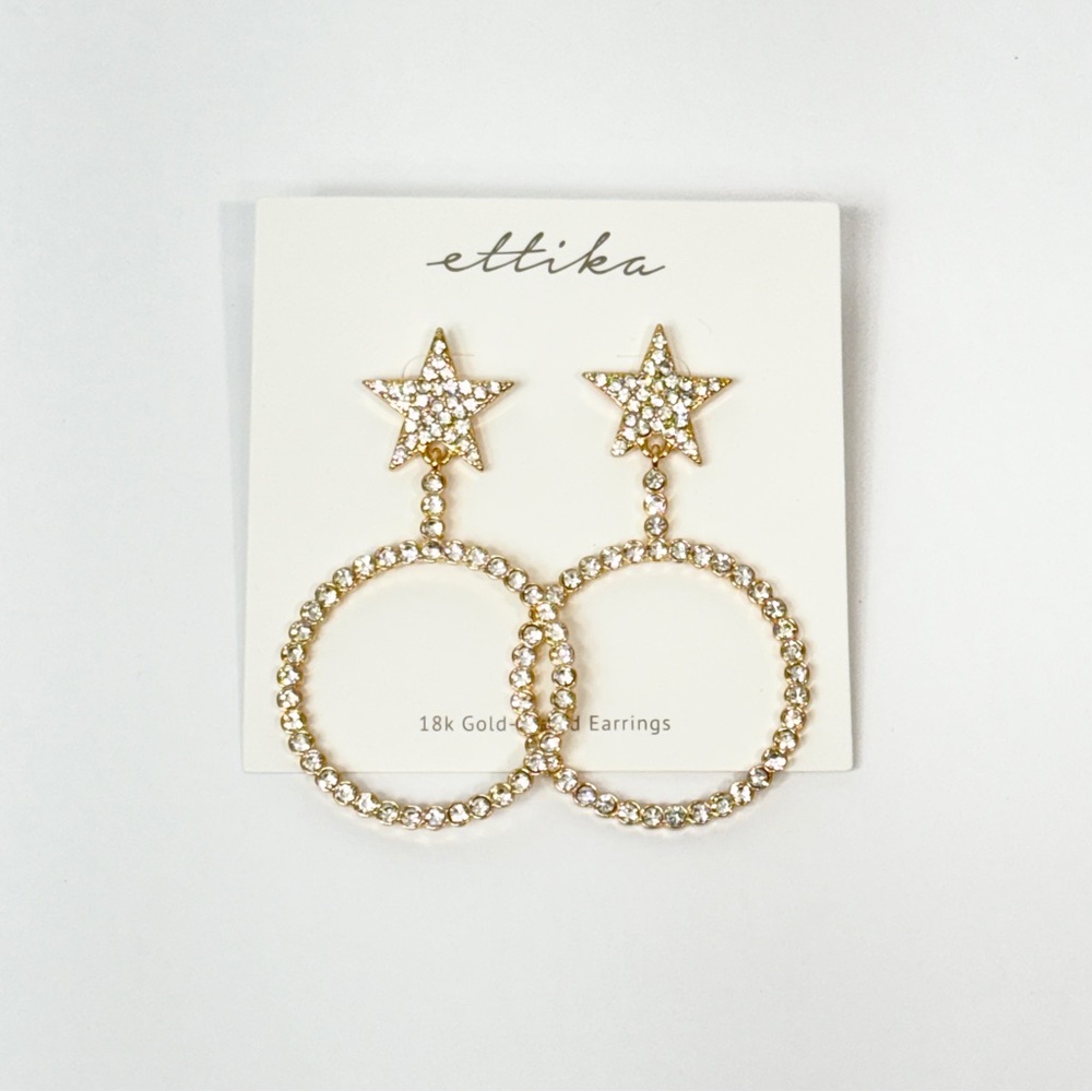 Ettika 18k Gold Plated Starlight Earrings